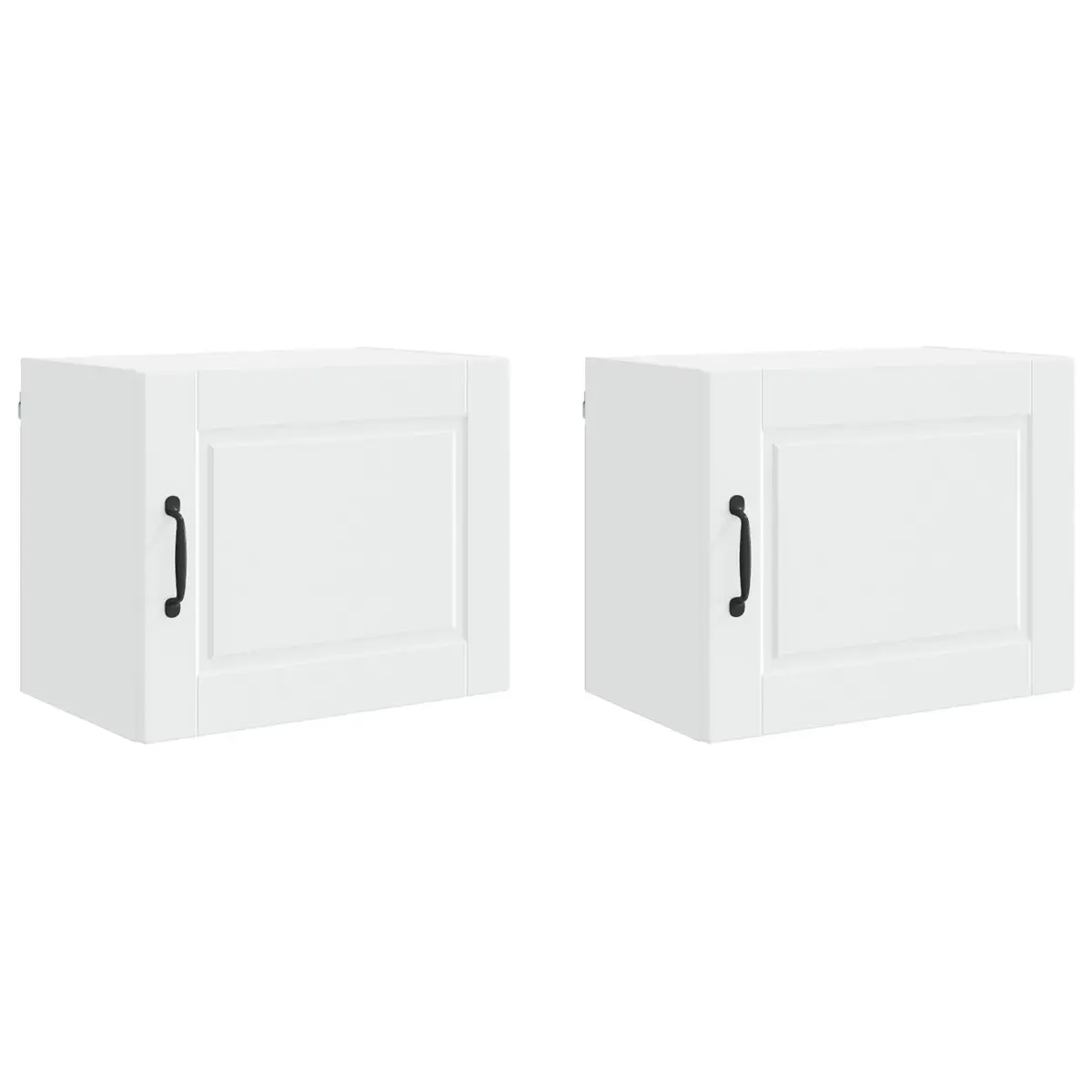 Wall Cabinet Kitchen Storage White 50 x 31 x 40 cm Set of 2 Engineered Wood