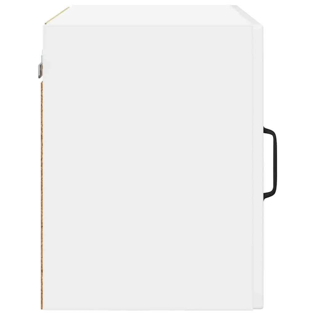 Wall Cabinet Kitchen Storage High Gloss White Engineered Wood Shelves