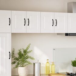 Compact White Kitchen Cabinet: Wall-Mounted Design
