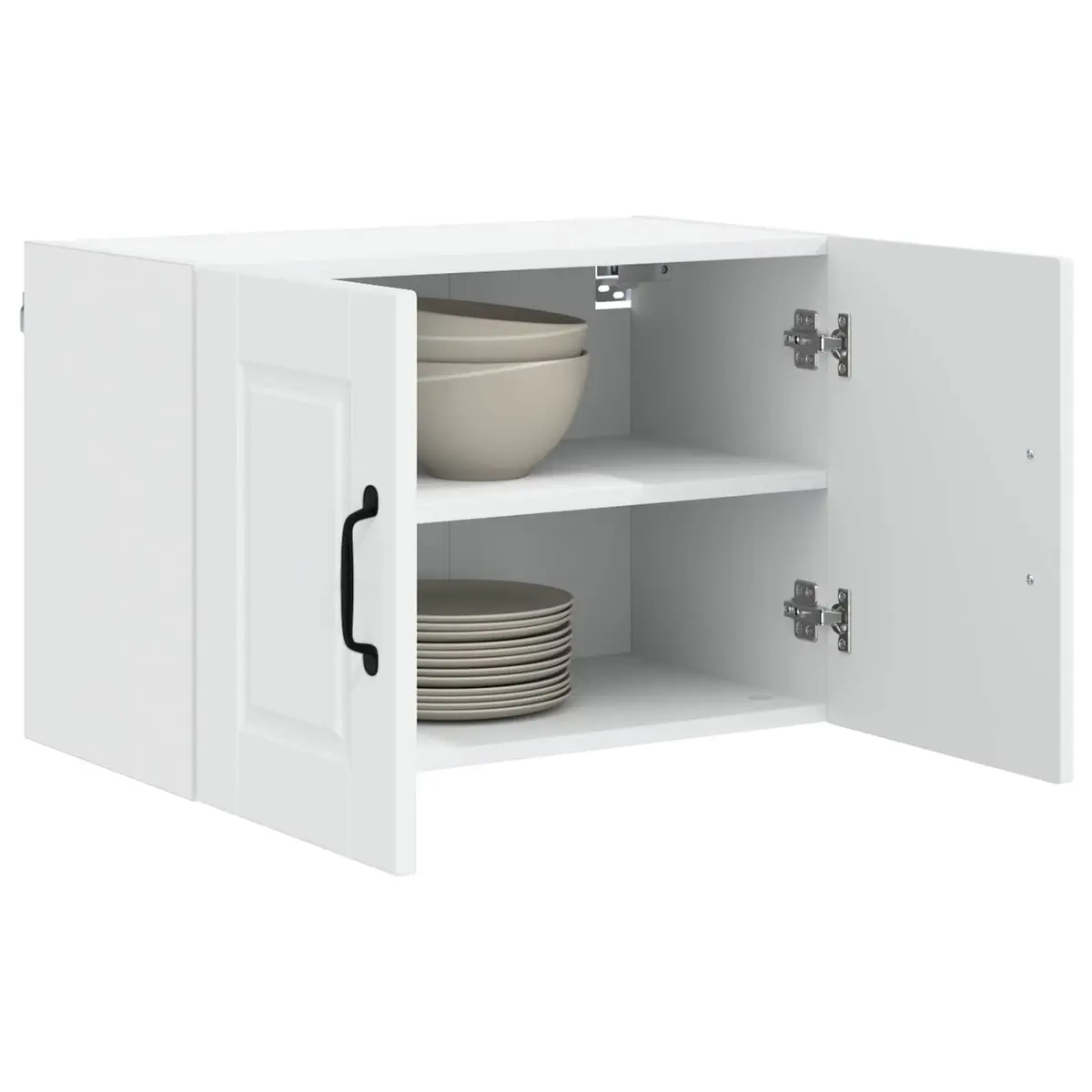 Wall Cabinet White 60x31x40cm Engineered Wood Wall-mounted Kitchen Storage Organizer