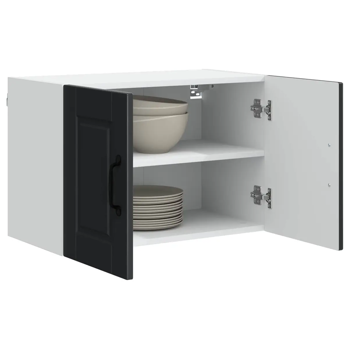 Wall Cabinet Black 60x31x40cm Engineered Wood Wall-mounted Storage Unit