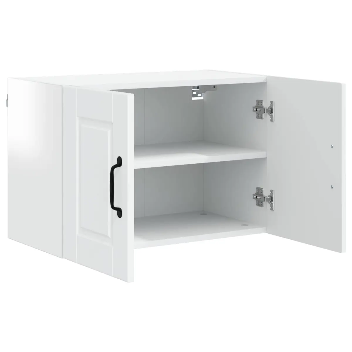 Wall Cabinet PORTO 60 x 31 x 40 cm High Gloss White Kitchen Storage Shelves