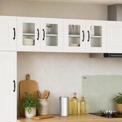 Compact and Elegant White Glass Cabinets for Kitchens 60x31x40cm