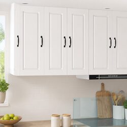 Compact White Wall Cabinet PORTO 2 pcs Kitchen Storage
