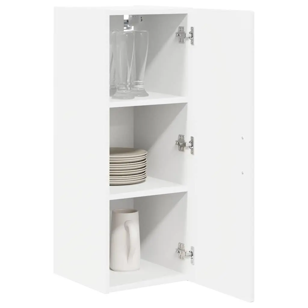 Wall Cabinet PORTO 2 pcs White Kitchen Storage Engineered Wood Shelves
