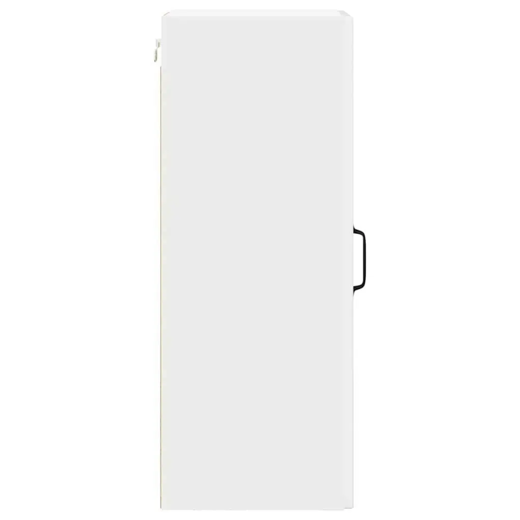 Wall Cabinet High Gloss White 30x31x80cm Modern Wall-Mounted Storage 2 Piece Set
