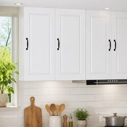 Wall Cabinet Kitchen Storage White 40x31x80cm Engineered Wood Shelves Unit