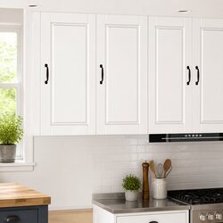 Modern Wall Cabinet in High Gloss White: Stylish Storage
