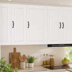 Compact White Wall Cabinet for Kitchen 50 x 31 x 80 cm