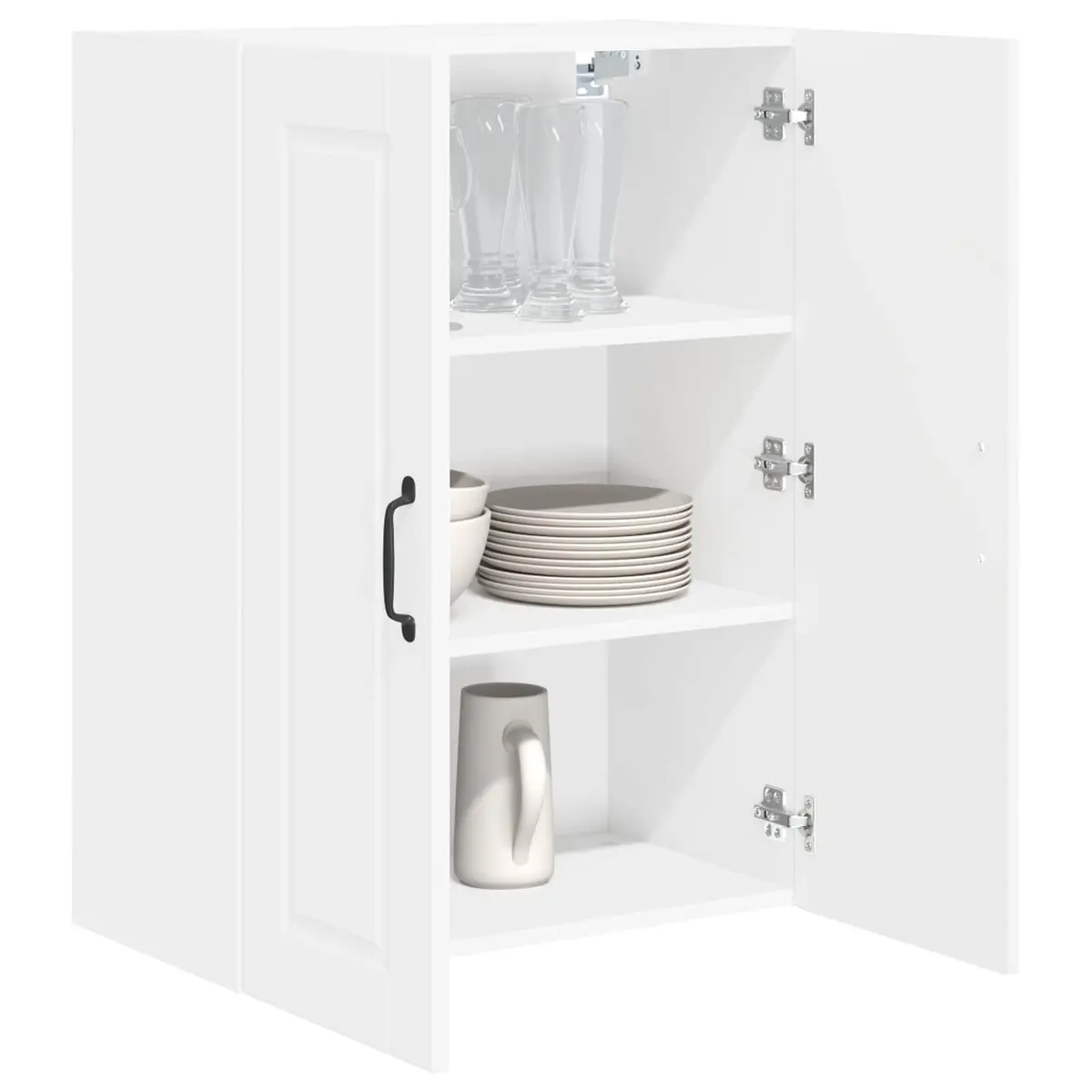 Wall Cabinet White 60 x 31 x 80 cm Engineered Wood Shelves