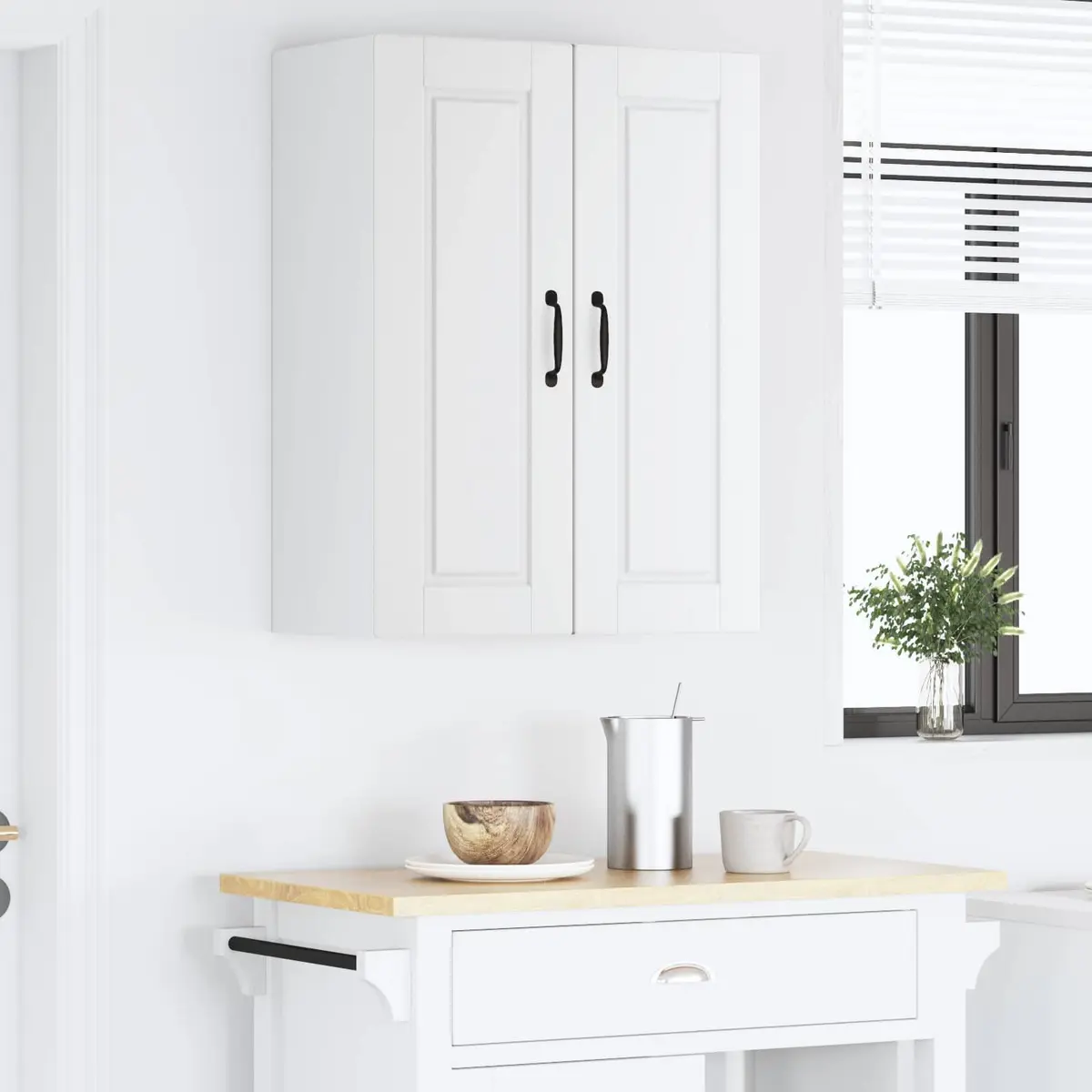 Wall Cabinet White 60 x 31 x 80 cm Engineered Wood Shelves