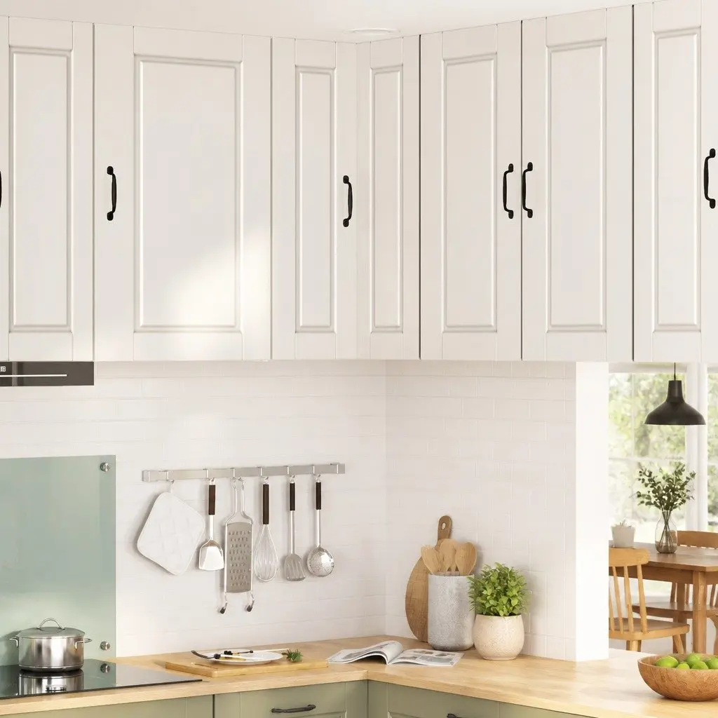 Wall Corner Cabinet High Gloss White 57 x 57 x 80 cm Engineered Wood Kitchen Storage
