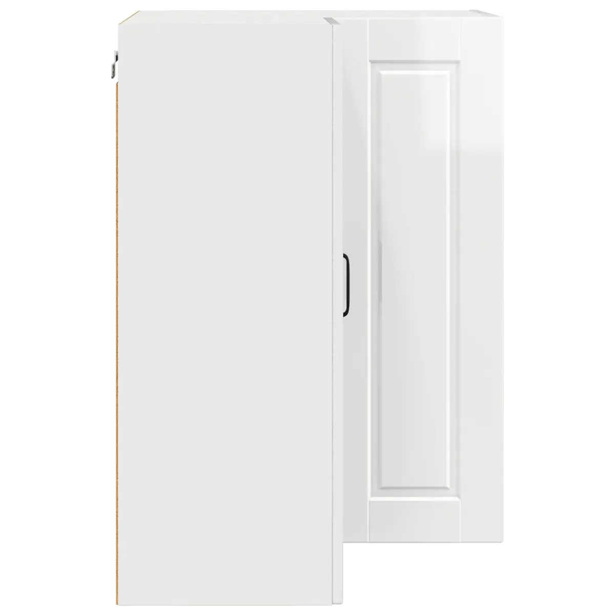 Wall Corner Cabinet High Gloss White 57 x 57 x 80 cm Engineered Wood Kitchen Storage