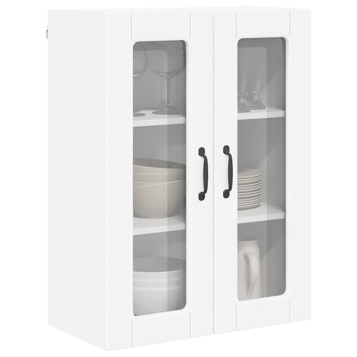 Wall Mounted Kitchen Cabinet White 60x31x80cm Engineered Wood Storage Unit