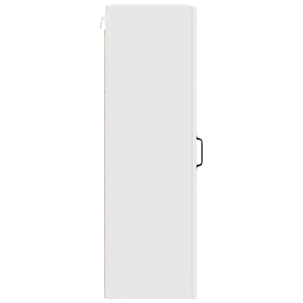 Wall Cabinet Kitchen Storage Unit White 30x31x100cm Engineered Wood Shelves