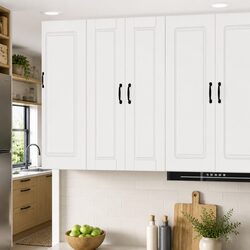 Compact Wall-Mounted High Gloss White Cabinet