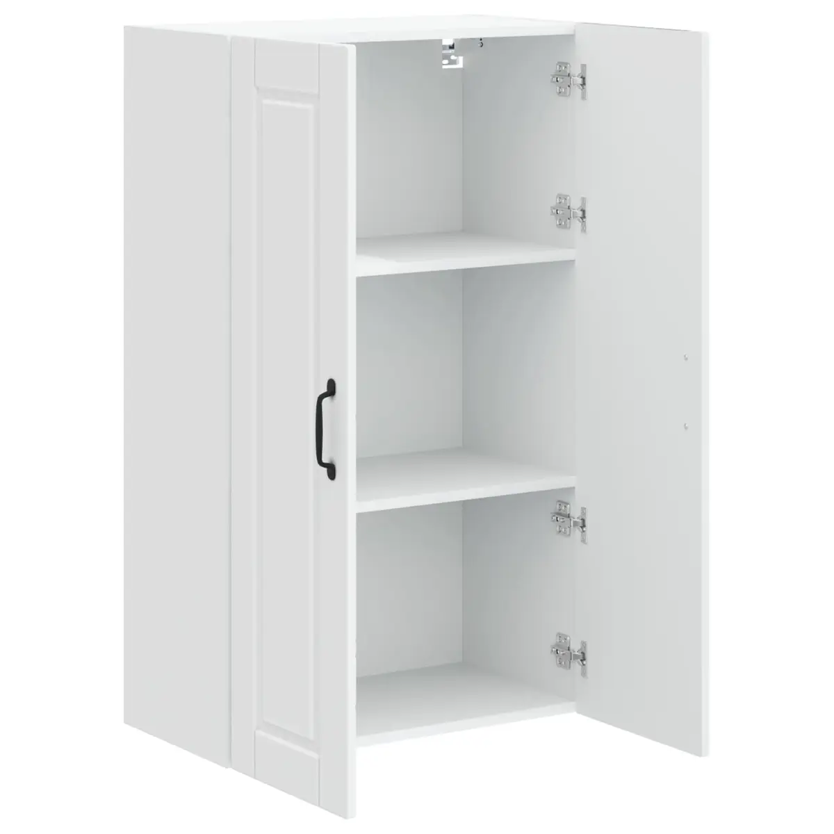 Wall Cabinet White Engineered Wood 60x31x100cm Wall-mounted Storage with Multiple Shelves