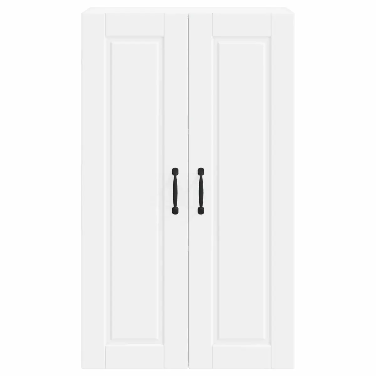 Wall Cabinet White Engineered Wood 60x31x100cm Wall-mounted Storage with Multiple Shelves