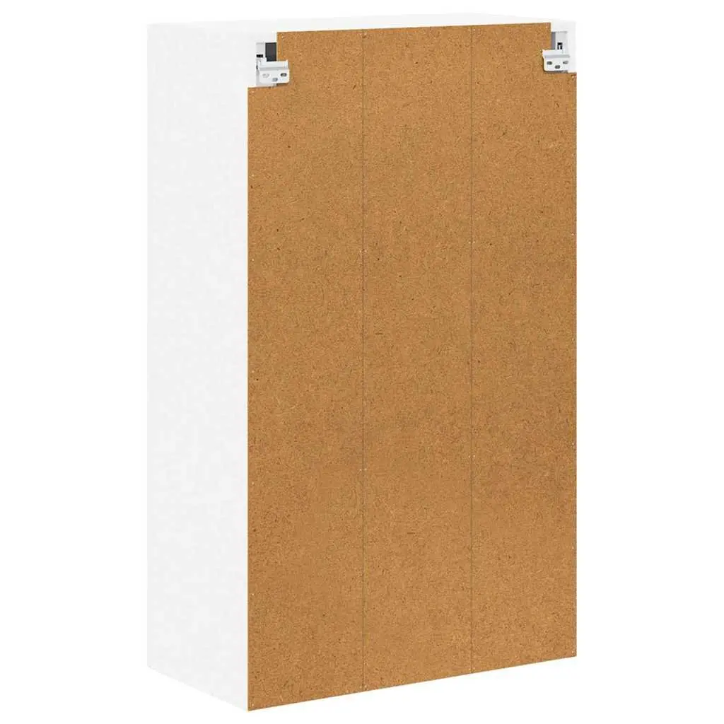 Wall Cabinet White Engineered Wood 60x31x100cm Wall-mounted Storage with Multiple Shelves