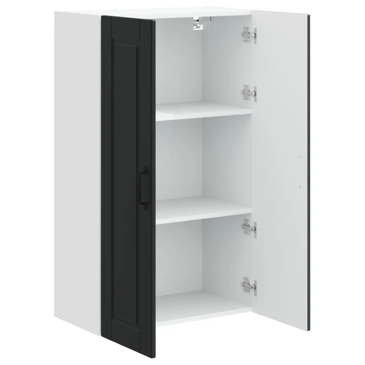 Wall Cabinet Kitchen Storage Black 60 x 31 x 100 cm Engineered Wood Wall Mounted