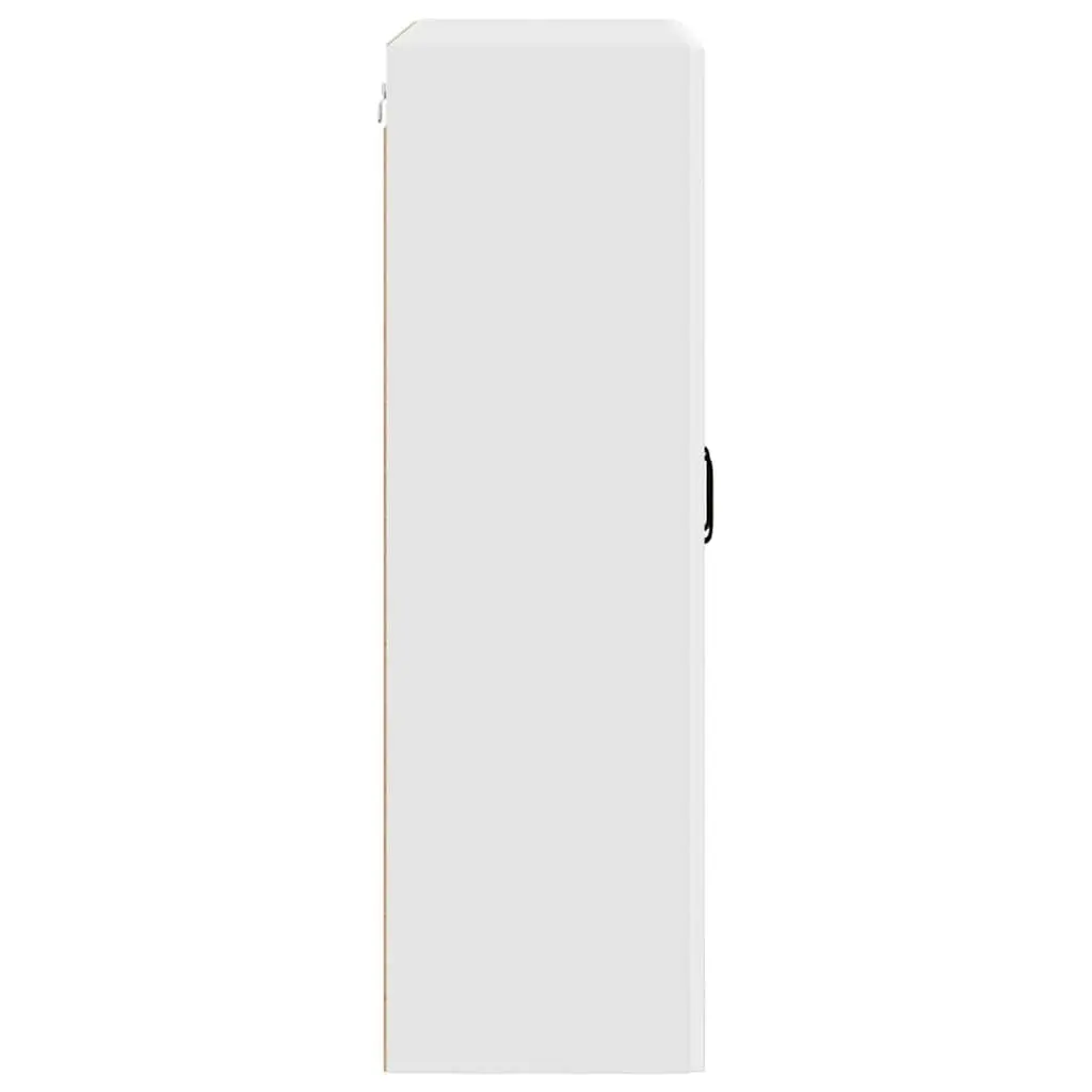 Wall Cabinet PORTO White Kitchen Storage 80x31x100cm Engineered Wood Shelves