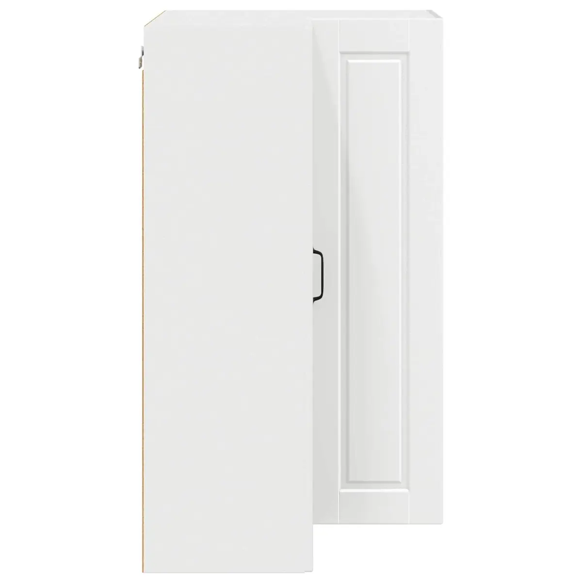 White Wall Corner Kitchen Cabinet 57x57x100cm Storage Unit Shelf Organiser