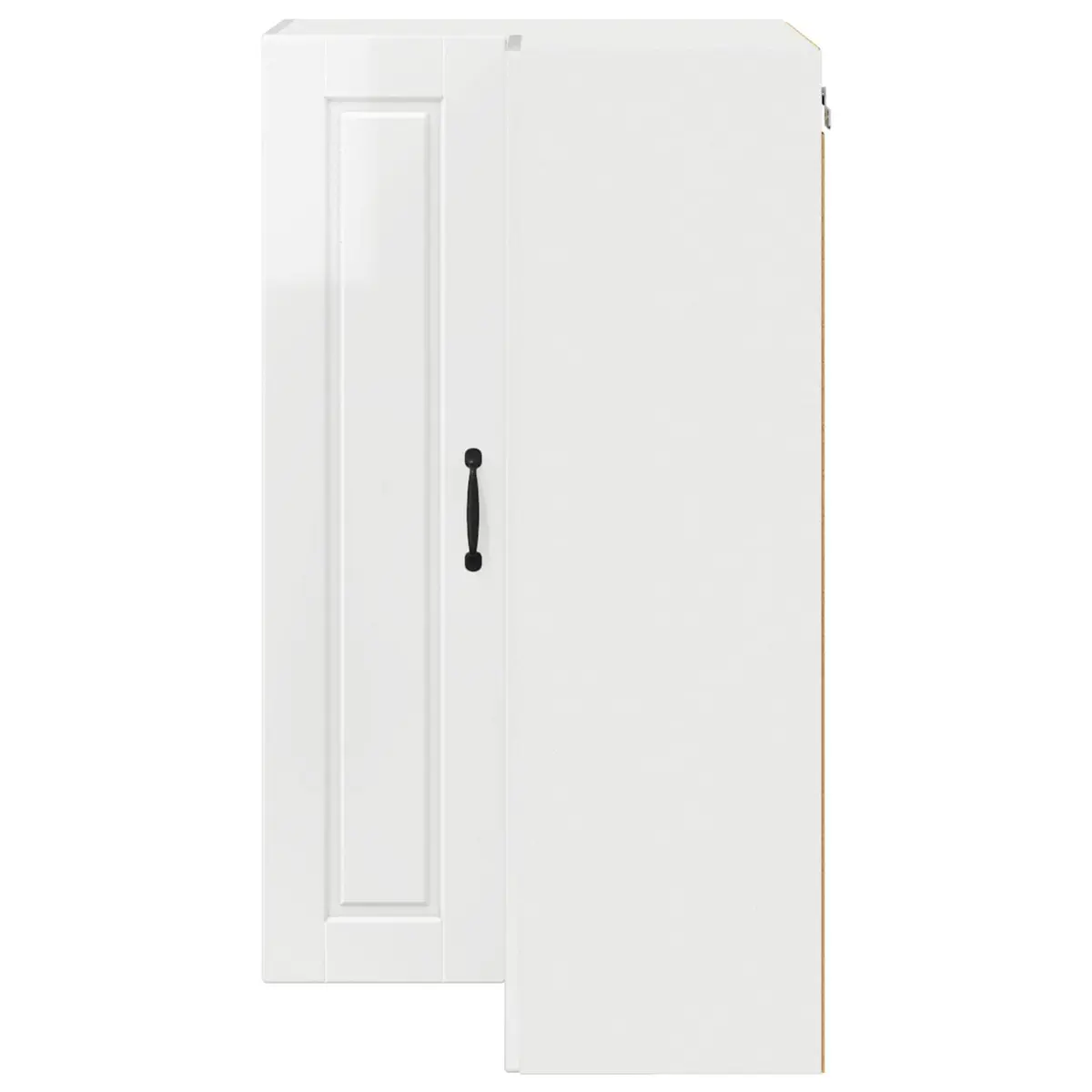 Wall Corner Kitchen Cabinet High Gloss White Modern Storage Unit Shelves