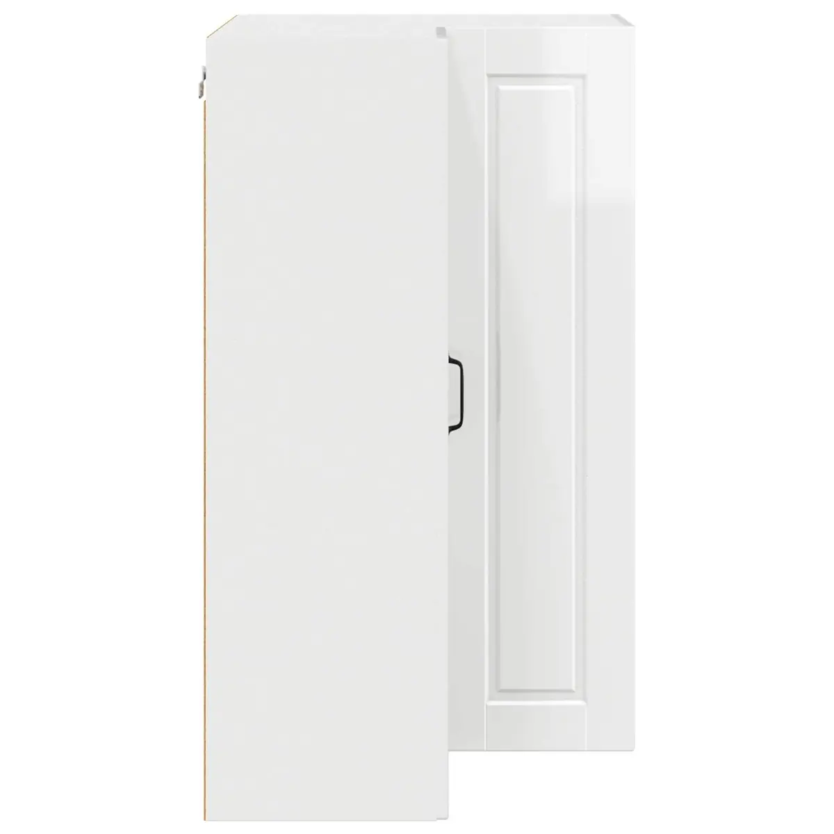 Wall Corner Kitchen Cabinet High Gloss White Modern Storage Unit Shelves