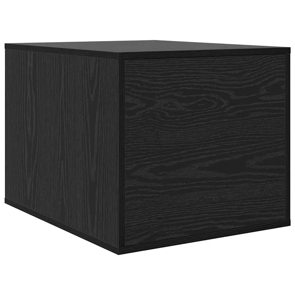 Indoor Furniture Cat Litter Box Enclosure Engineered Wood Black Oak Rectangular 47x59x42cm