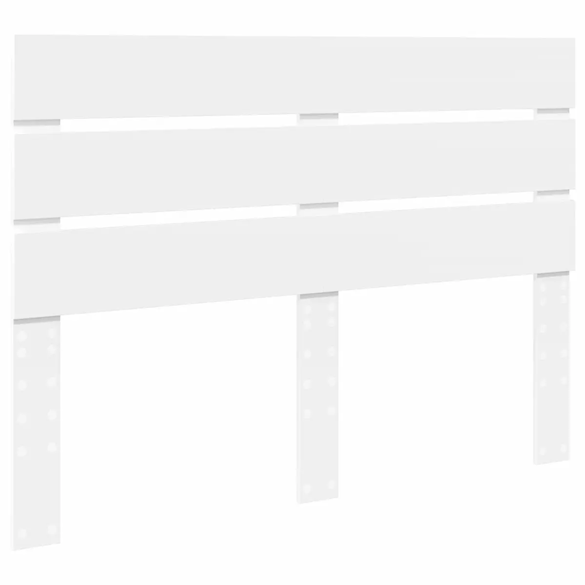 White Engineered Wood Headboard Modern Minimalist Bedroom Furniture Rectangular