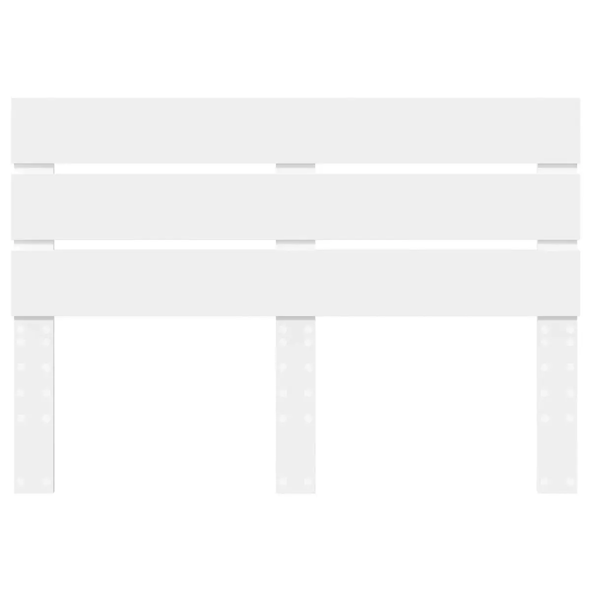 White Engineered Wood Headboard Modern Minimalist Bedroom Furniture Rectangular