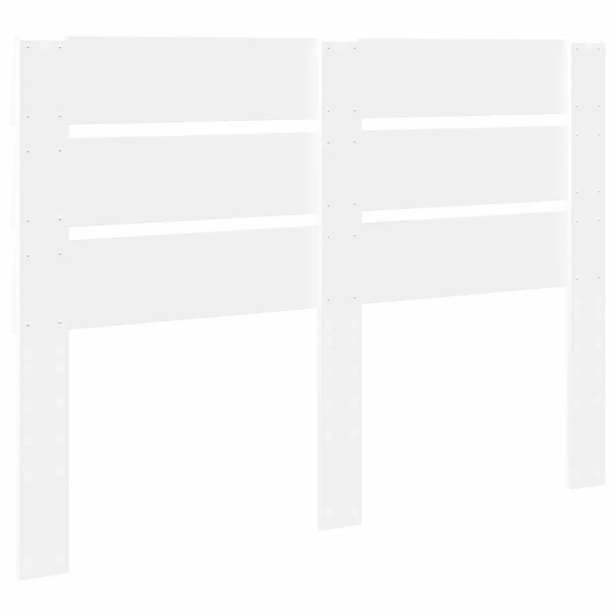 White Engineered Wood Headboard Modern Minimalist Bedroom Furniture Rectangular