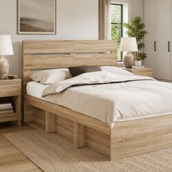 Concise and Elegant Minimalist Engineered Wood Headboard