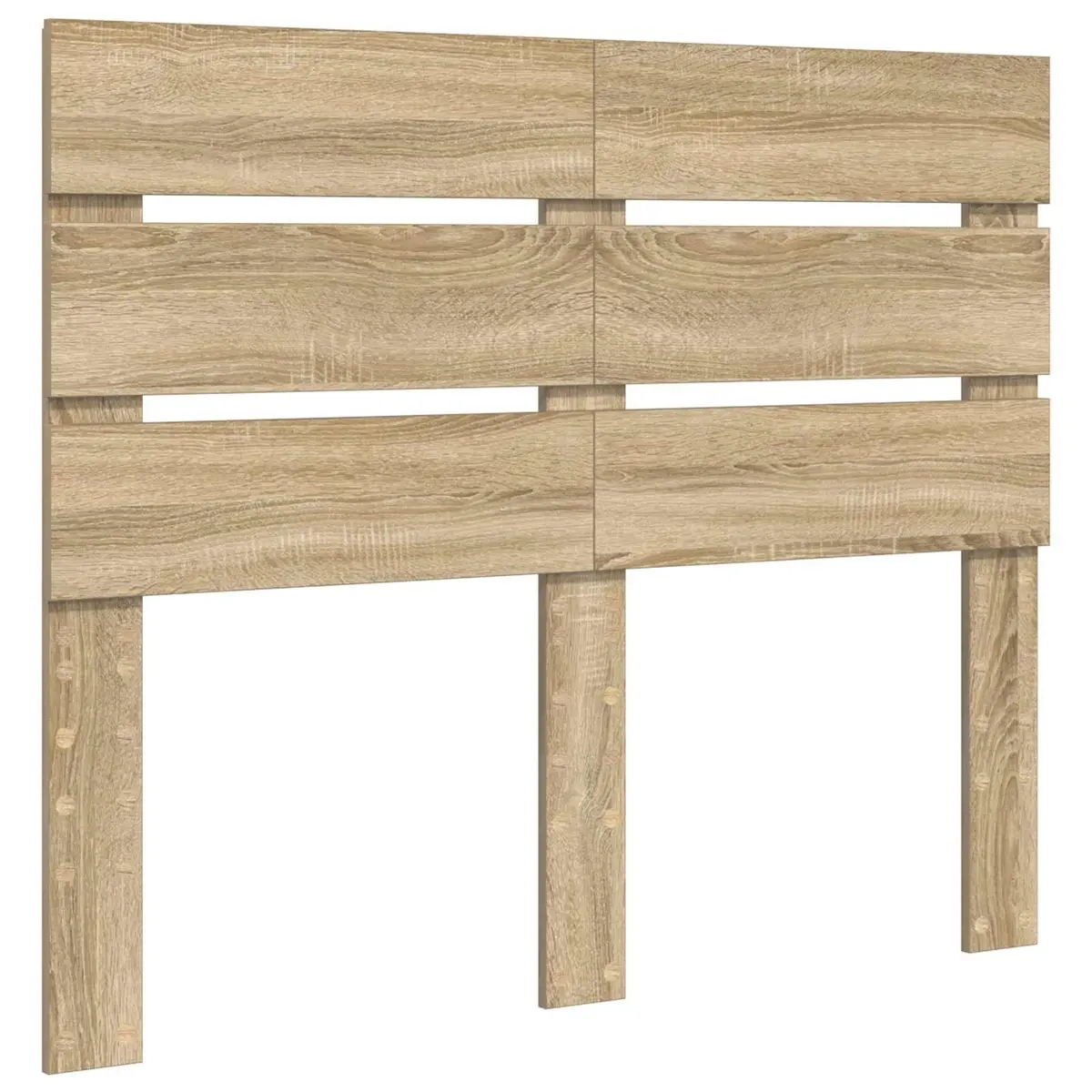 Headboard Engineered Wood Rectangular Modern Bedroom Furniture Brown Minimalist