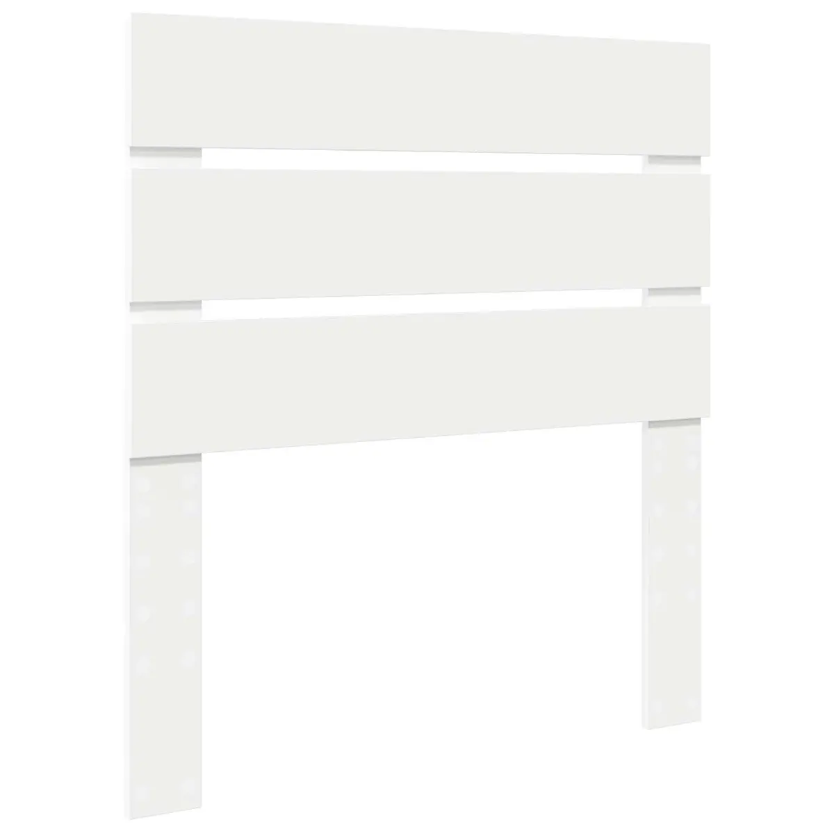 Rectangular White Headboard Engineered Wood Bedroom Furniture