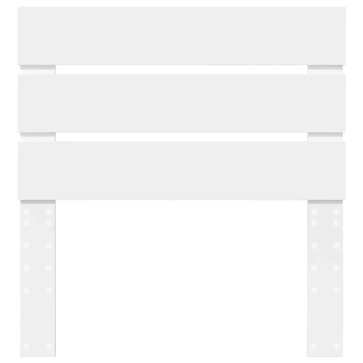 Rectangular White Headboard Engineered Wood Bedroom Furniture