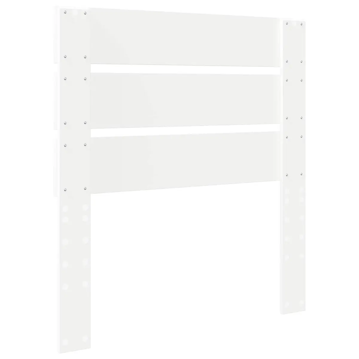 Rectangular White Headboard Engineered Wood Bedroom Furniture