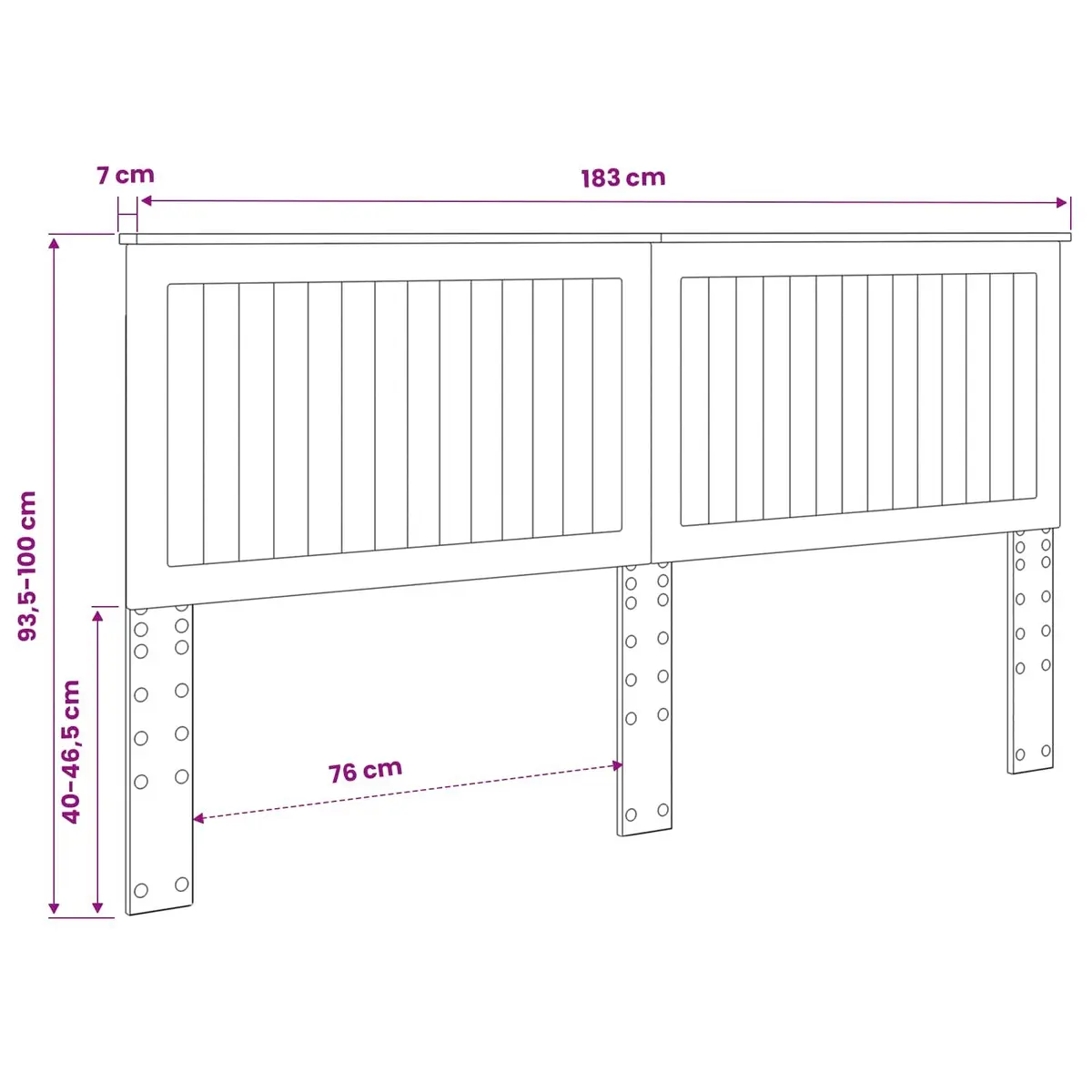 180cm Engineered Wood Headboard