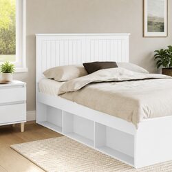 White Engineered Wood Headboard — Minimalism Made Simple
