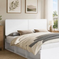 Sleek White Engineered Wood Headboard for Modern Spaces
