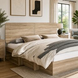 Modern Engineered Wood Headboard - Simple and Stylish