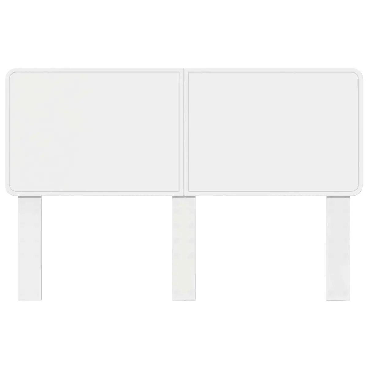 White Engineered Wood Headboard Modern Bedroom Furniture Rectangle Design