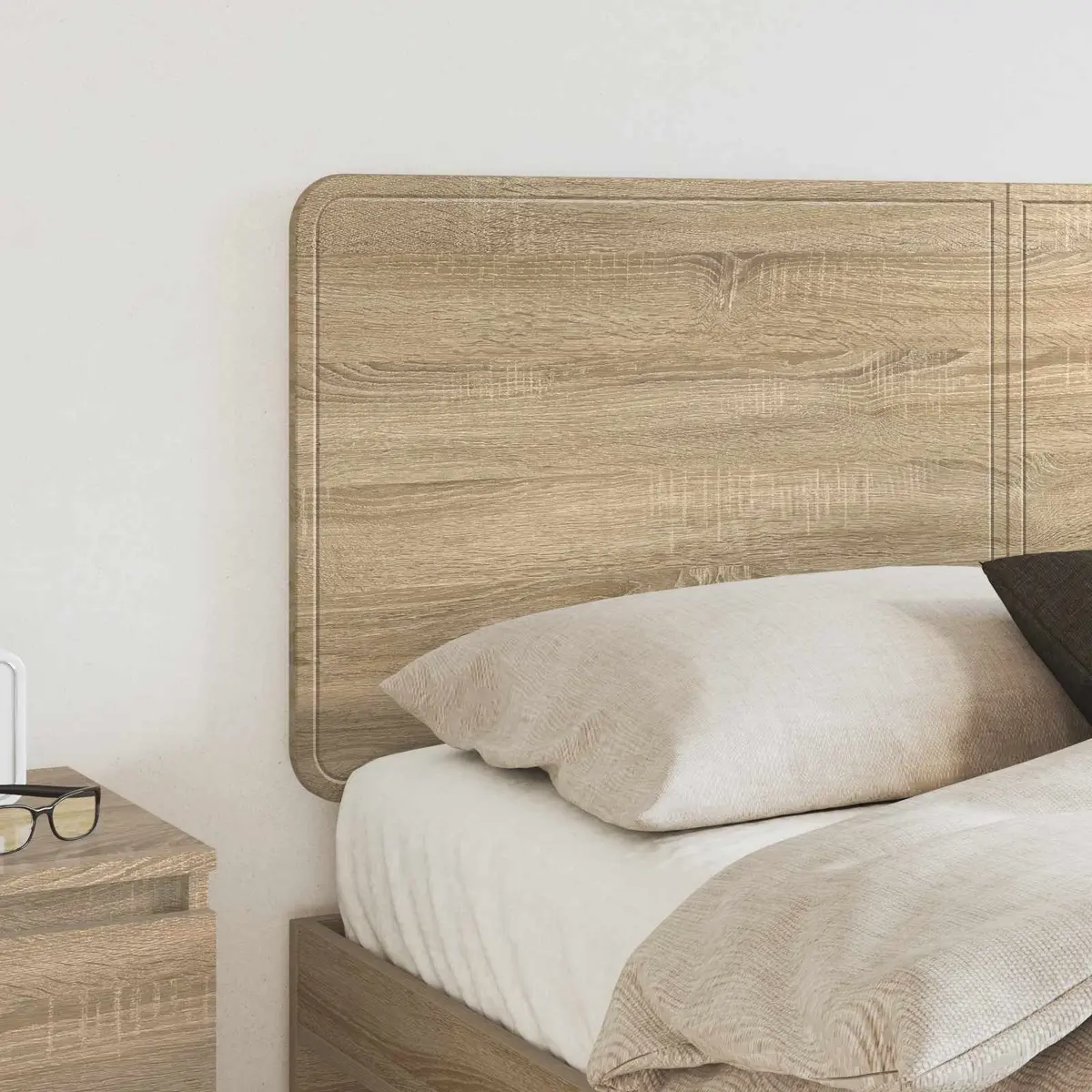 Headboard Sonoma Oak Engineered Wood Brown Modern Bedroom Furniture Rectangle