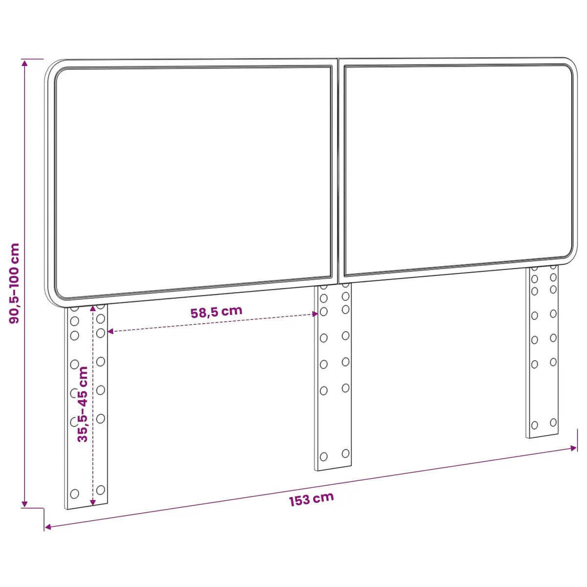 Headboard Sonoma Oak Engineered Wood Brown Modern Bedroom Furniture Rectangle