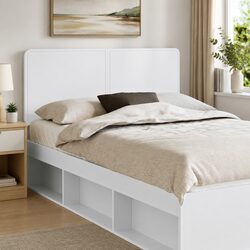 Confidently Stylish White Engineered Wood Headboard
