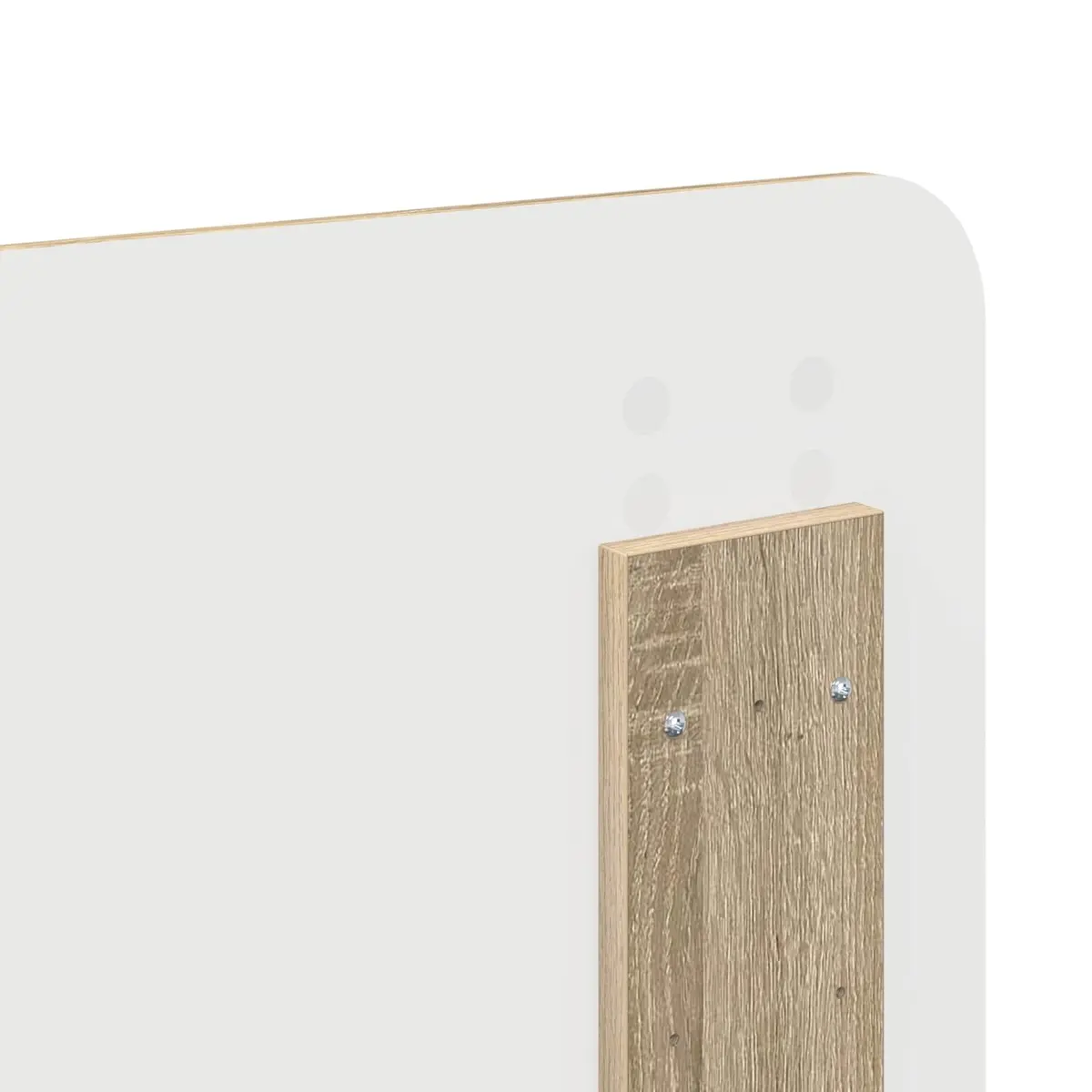 Headboard Modern Bedroom Furniture Engineered Wood Brown Rectangle Design