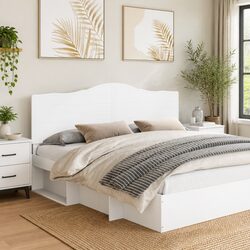 Sleek White Headboard for Stylish Bedroom Upgrade