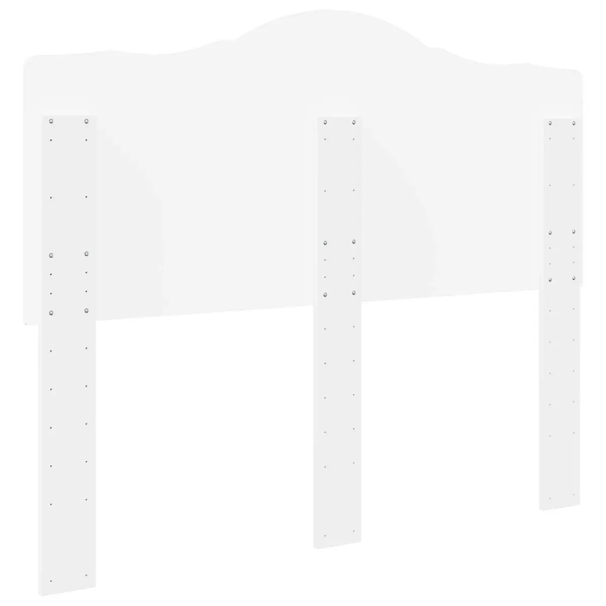 White Headboard Modern Bedroom Furniture Engineered Wood Wall Mount Minimalist