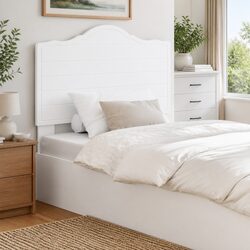 White Modern Headboard with Stable Support