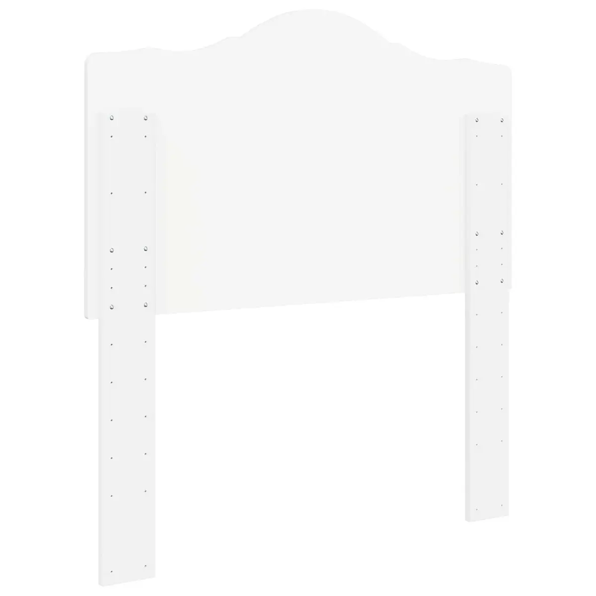 Headboard White Engineered Wood Modern Minimalist Wall Mount